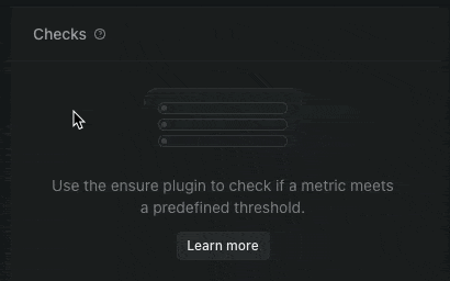 Empty state on Checks widget