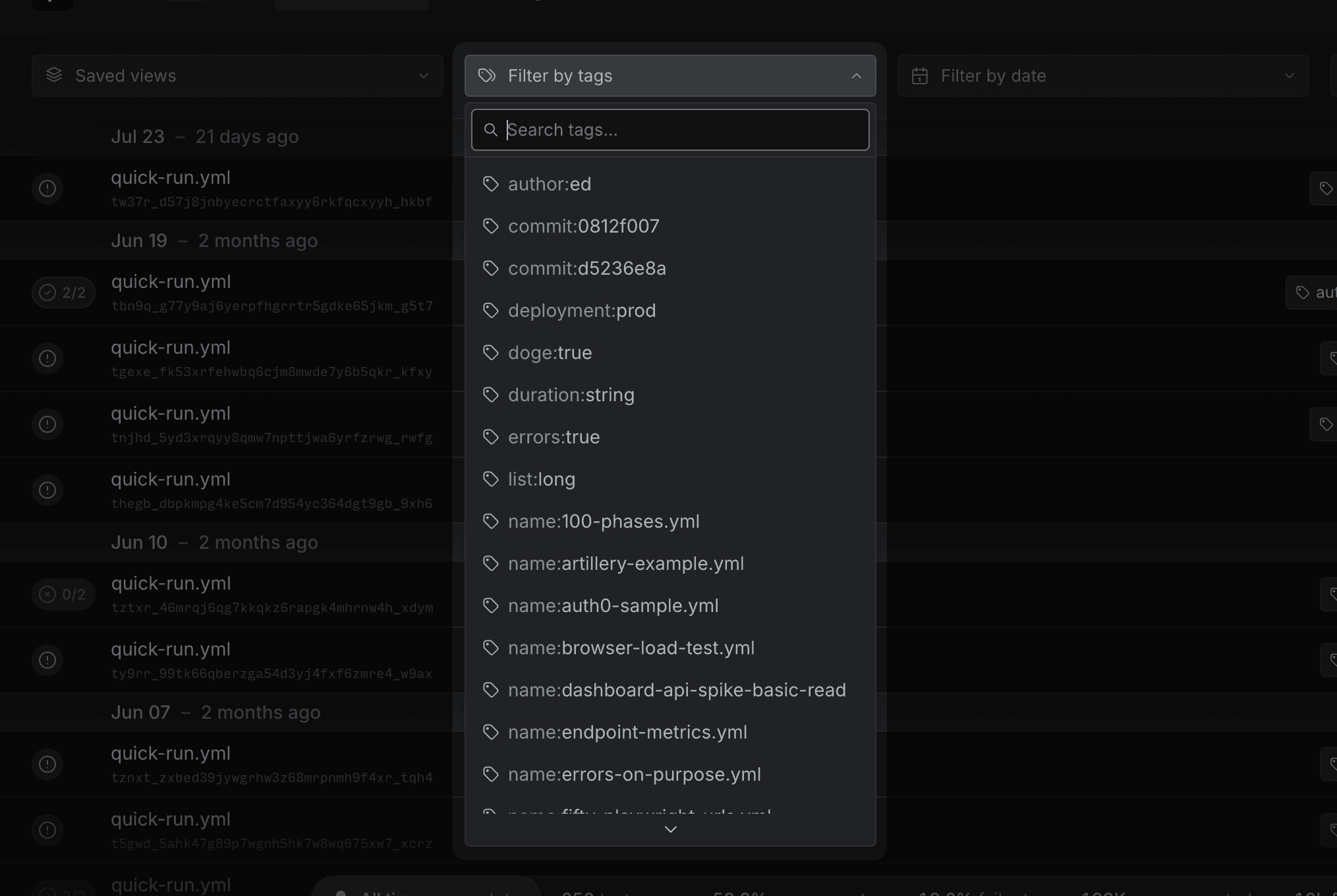 Filter by tags improvements