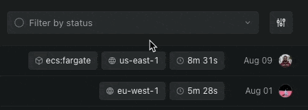 Relative timestamp display