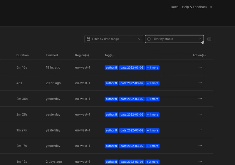 Progress indicators in action