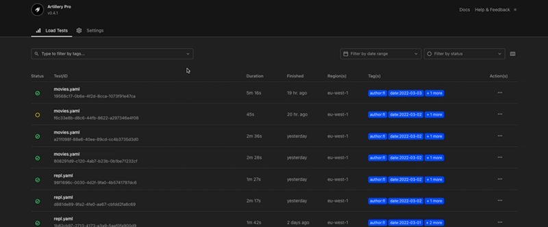 New filter display in action