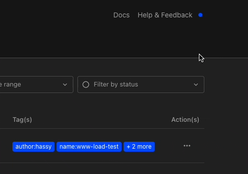 Notification tab in action