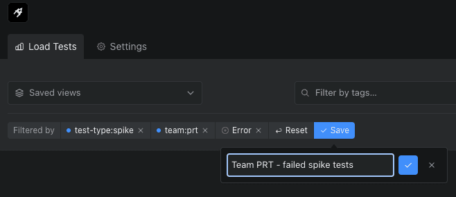 Creating a saved view